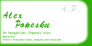 alex popesku business card